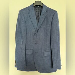 J crew mens slim fit tweed university blazer 38r - navy tweed